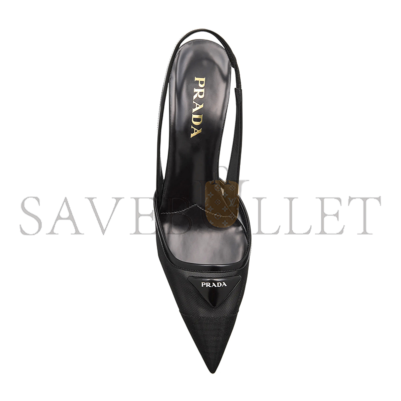 PRADA RETE NYLON MESH SLINGBACK PUMPS 1I891N
